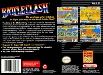 Battle Clash (USA) box cover back